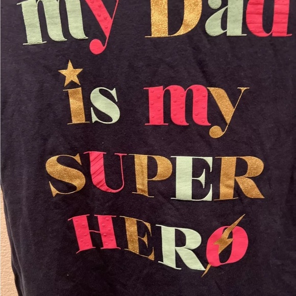 MY DAD IS MY SUPER HERO SHORT SLEEVE TSHIRT BY WONDER NATION GIRLS XS - Picture 2 of 8